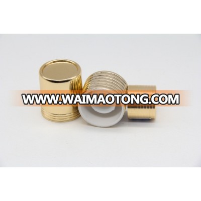 gold matte screw stype cap aluminum perfume cap metal cap glass jar